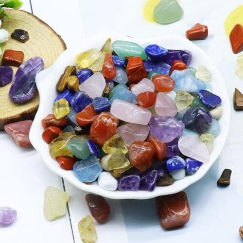 1000g/lot 8-12mm Irregular Natural Crystal Stone Beads Loose Agates Citrines Amethysts Stone For Fish tank potted plant Material