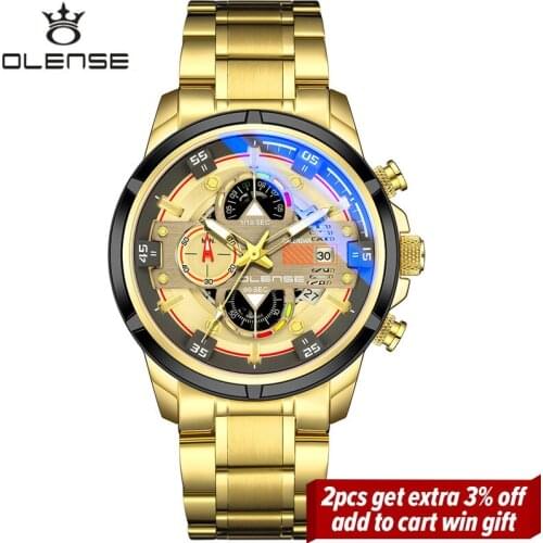 Blue Gold WristWatches Mens Watch Luxury Brand Male Waterproof Luminous Stainless Steel Male Quartz Sport Business Reloj Hombre