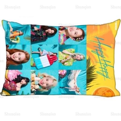 TWICE Kpop Star Pillowcase Satin Fabric Pillow Cover New Rectangle Zipper Pillow Cases Home Office Wedding Decorative 0512