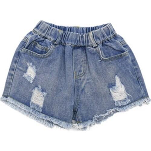 Baby Shorts Jeans Hot Design Summer Cotton Teenage Childrens Hole Shorts Kids Denim Shorts for Girls Boys Clothes Girl Clothing