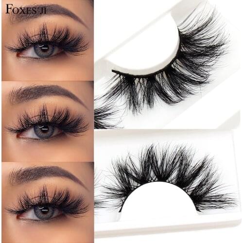 FOXESJI Eye Lashes 5D Mink Eyelashes 100% Cruelty free Popular Thick Long lasting Fluffy 5D Mink Lashes Soft Eyelash Extension