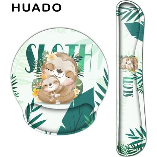 Gel Mouse Pad with Wrist Rest Comfort Soft Keyboard Pad Non Slip Rubber Base Ergonomic Design for Home Office