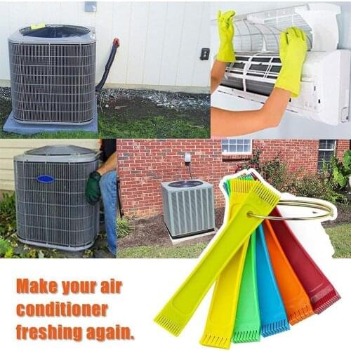 Cleaning Tool Air Conditioner Fin Repair Tool Coil Comb A/c Hvac Condenser Radiator Universal Brush Cleaning Tool