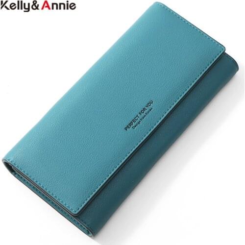 NEW Minimalism Wallets Soft Leather Ladies Long Purse Card Holder Phone Pocket Wallet Women Clutch Female Portfel Carteira