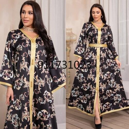 Moroccan Caftan Evening Long Dress Turkey Dubai Women Abaya Muslim Modest Clothes Bangladesh Black Abayas Vestidos Arabes