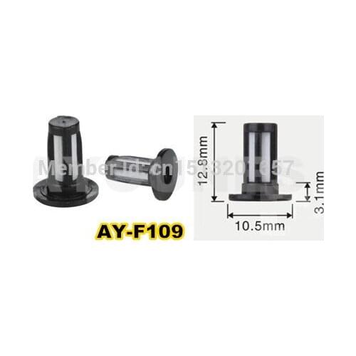 100pieces Top quality fuel injector micro filter 10.5x3.1 x12.8mm used for honda civic 1.6L 1996-2000 (AY-F109)