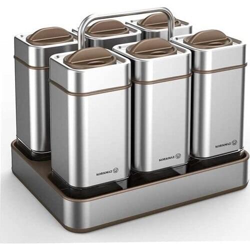 6 pcs Spice Set Spice Jars Sugar Bowl Seasoning Organized The Kitchen Tool Sets Kitchen Utensils