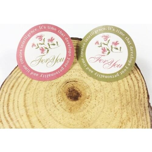 Free Shipping 800 Pcs/lot FOR YOU Round Seal Sticker Kraft Seal Sticker For Baking Gift Label Stickers