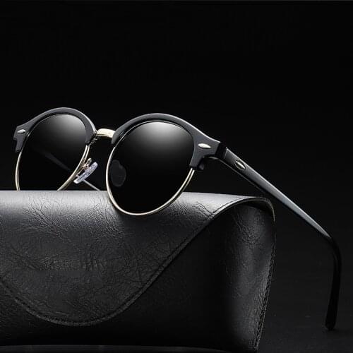 New Rice Nail Polarizing Sunglasses for Men and Women Classic Dazzling Retro Polarizing Driving Sunglasses