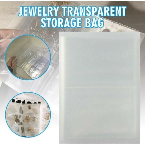Transparent Jewelry Storage Book Clear Plastic Packaging Books With 50pcs Sealing Bags For Jewelry Storage Tools