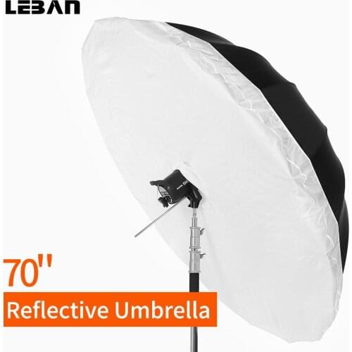 Godox Studio Photogrphy 70" / 178cm Black White Reflective Umbrella Studio Light Umbrella with Large Diffuser Cover