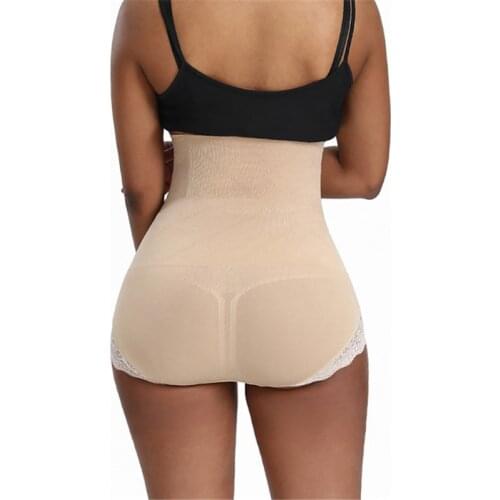 Women High Waist Shaping Panties Breathable Body Shaper Slimming Tummy Lace Briefs Underwear Butt Lifter Control panty shapers