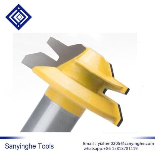 Free shipping 5pcs/lots 45 degrees lock Miter router bit woodworking tenon milling cutter drilling milling for wood carbide