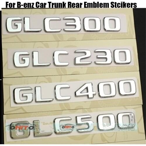 Car Rear Stickers For Mercedes Benz GLC GLC43 GLC63 GLC200 GLC300 GLC230 GLC400 GLC500 Number Boot Car Emblem Badge Accessories