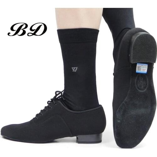 BD Latin Dance Shoes Sports SHOES Ballroom Shoe Modern Oxford Cloth Straight Sole Wearable 301 Jazz Slip-UP Heel 2.5 cm BDSALSA