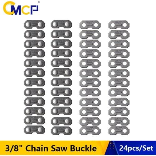 CMCP 24pcs Set 3/8" Chain Buckle Preset Straps Chainsaw Chain Joiner Link Chain Joint For Joinning Chainsaw Spare Parts
