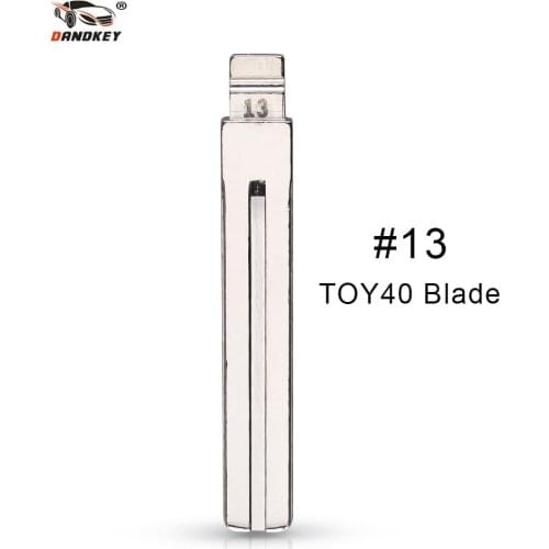 Dandkey NO.13 Metal Blank Uncut Flip KD Remote Key Blade Type #13 for Hyundai IX35 For Toyota Crown TOY40/TOY48 Key Blade