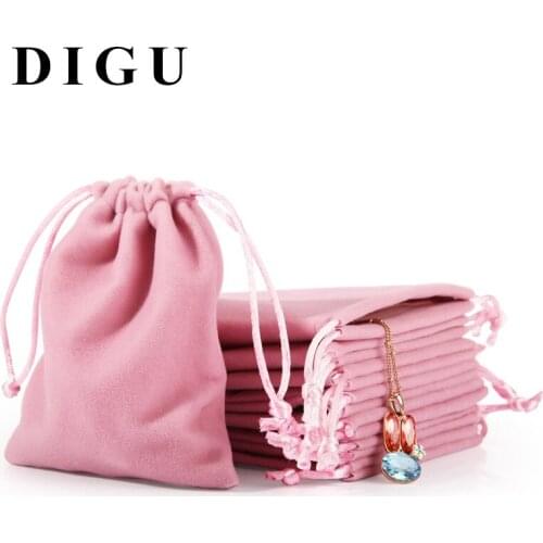 Storage flannel bag, jewelry bag, drawstring, Wenwan, jewelry, bracelet, cloth bag, 100 bags baking boxes and packaging candy