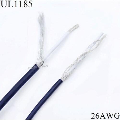 Shielded Wire Signal Cable 26AWG Channel Audio 1 Single Core Electronic Headphone Copper Anti-interference Shielding Wire UL1185