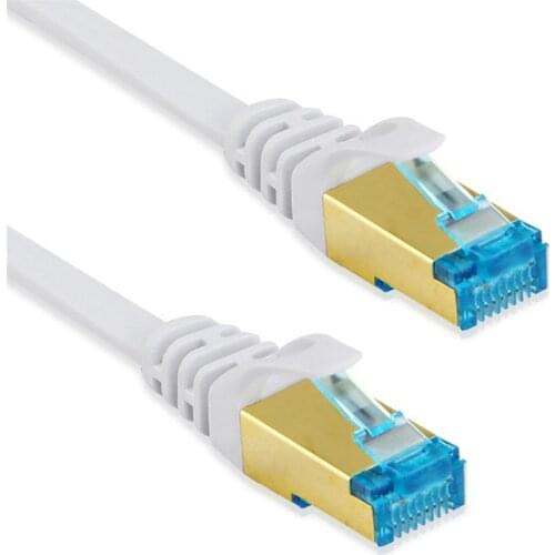 CAT6 Ethernet Lan Cable RJ45 Connector Wifi Wireless Router Gigabit Lan Network Cord Flat Shielded for Computer Patch TV PS3 PS4