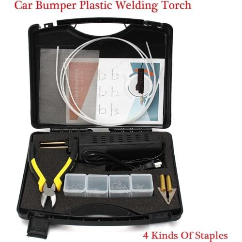 Hot Stapler Car Bumper Fender Fairing Welder Gun Plastic Repair Kit 200 Staples