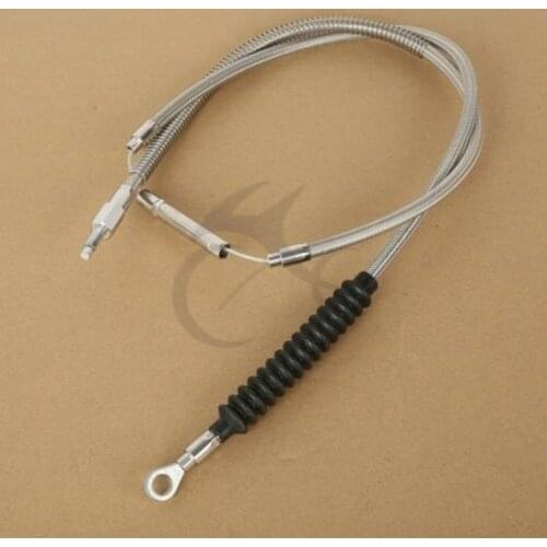 Motorcycle 140CM Stainless Braided Clutch Cable For Harley Sportster 1200 Iron 883 11-15 12 13 14