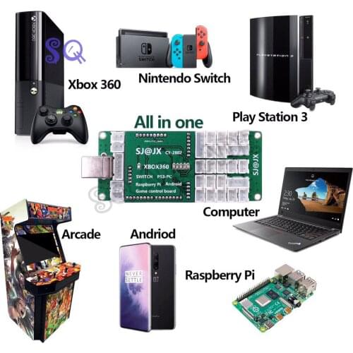 Arcade Game Controller Encoder 3D Analog Stick Senso Joystick Button Gamepad Code Board for Xbox 360 Nintendo Switch PS3 PC