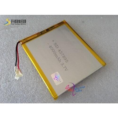 2pcs lithium polymer battery 3.7v with 4000mah 457895 for tablet PC GPS Power bank