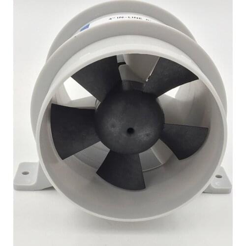 Marine 4" In-Line Bilge Blower 12Volt Water Resistant White Suit Boats