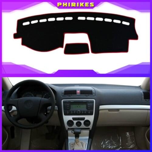 Car Dashboard Cover Mat Pad Dash Sun Shade Instrument Carpet Accessories For Skoda Octavia A5 2006 2007 2008 2009 2010 2011 2012