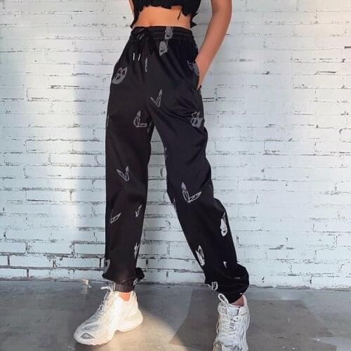 Instagrams new trendy street butterfly print slacks for women
