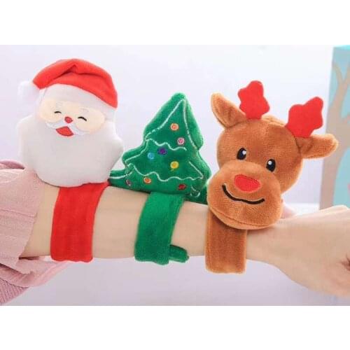 New cute lifelike Plush bracelet elk Santa Claus Christmas tree soft lovely fevarit creative Stylish toy christmase gift for kid