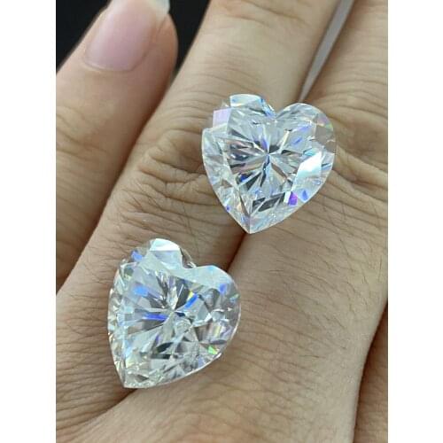 Excellent Cut Heart Shape GRA 6*6mmClear Bright D Color VVS Moissanite Gemstone Lab Created Loose Diamond