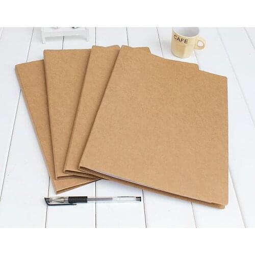 Kraft Folder Hard File Paper Folder Clip File A4 2 holes 235X315X10mm 5-pack
