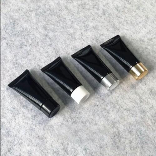 40ml Empty Refillable Plastic black Lip Gloss Balm Eye Gel Hand Cream Tubes Cosmetic Containers Bottles Set 100pcs/lot