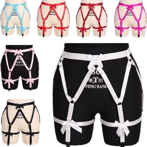 Multicolor tight-fitting waistband tight-fitting belt restraint suspenders elastic adjustment underwear gothic dance costume