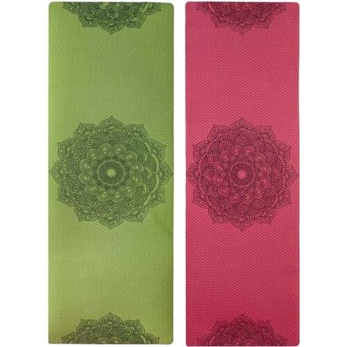 TPE Yoga Mat Sport Mat Yoga non-slip acupressure For Gym Floor With Position Line For Beginner Mats Pilates Gym Exercise Sport