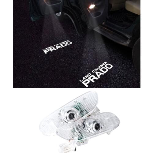2 Pcs LED Car Door Welcome Light Projector Logo Courtesy Laser Shadow Lamp For Prado