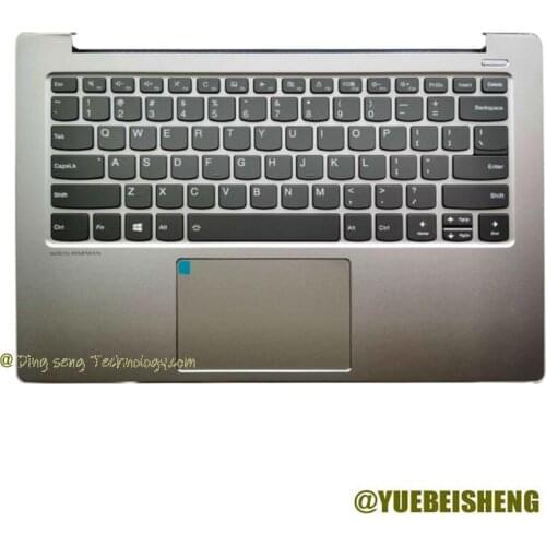 YUEBEISHENG New for LENOVO IdeaPad 530S-14 530S-14ARR Palmrest US keyboard Upper Cover Upper case Touchpad Backlight Silver