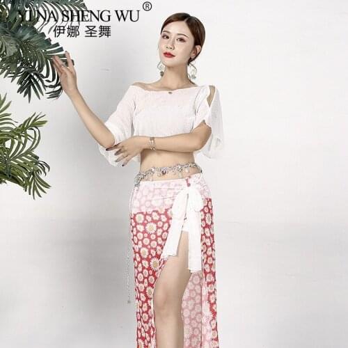 Belly Dance Clothing Female Adult Elegant Top Practice Clothing Profession Sexy Competition Performance Clothing Long Skirt+Top