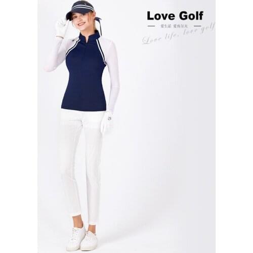 Ladies sports golf wear LG17005 T-shirt and LG17009 trousers, moisture absorption and quick drying. Golf clothing suit S-XXL