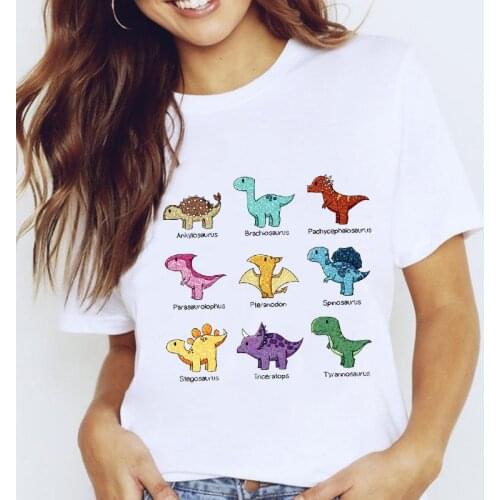 Women Graphic 2020 Casual Girl Cartoon 90s Cartoon Animal 90s Lady Clothes Tops Clothing Tees Print Female Tshirt T-Shirt