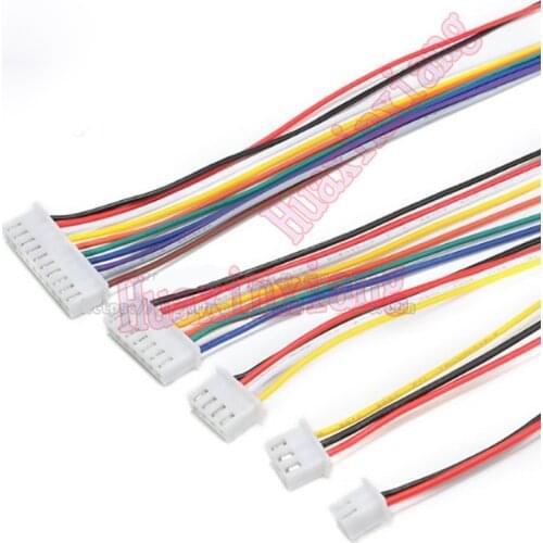 100pcs/Lot XH2.54 Wire harness Cable Single head electronic line 2P/3P/4P/5P/6P/7P/8P/9P/10P 20CM