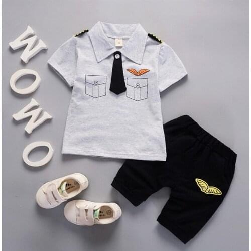 2pcs Kids Baby Boys Clothing Sets 2021 Summer Star Print T-shirt+shorts Children Outfit Set for 0-4Y