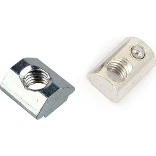 20 Pcs T-Slot Aluminum Extrusion 20 Series M5 Hardware Slide in T-Nut, 10 Ocs Silver & 10 Pcs Copper Tone