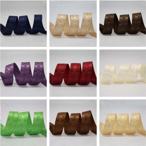 25 38m new listing plaid satin ribbon handmade material 10 yards New Year Christmas wedding decoration ribbon DIY gift