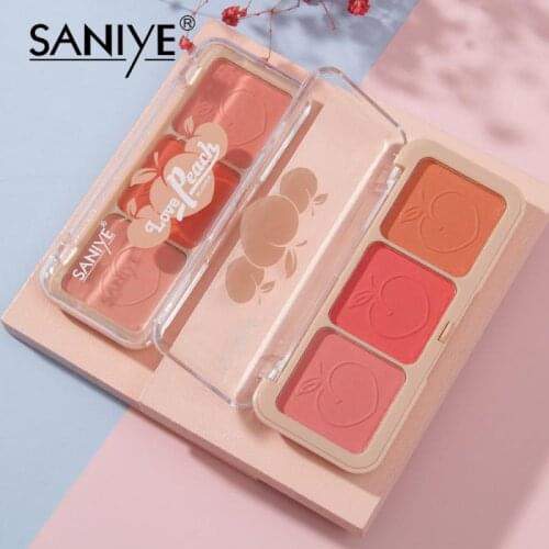3-in-1 Blush Highlighter Trimming Plate Easy-to-color Natural And Long-lasting Brighten Skin Tone Makeup Cosmetics TSLM1