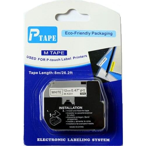 30PK Compatible Brother P-touch M231 MK231 M-k231 Label Tape (0.47")12mm Wide X26.2ft Length ~1/2-Inch