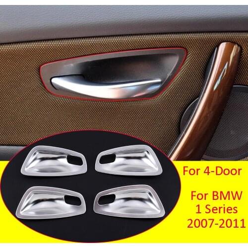 ABS Inner Door Handle Bowl Cover Kit For BMW 1 Series 2007-2011 4-Door/2-Door