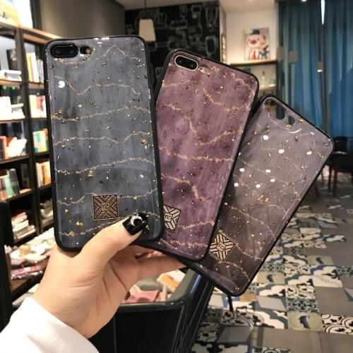 Gold Foil Marble Texture Case For iphone 12 Mini 11 Pro max X XR XS MAX Glitter bling Soft Silicone For iphone 7 8 6S plus cover